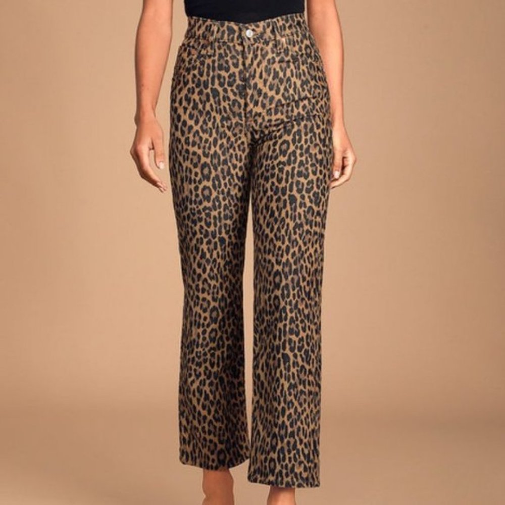 Levi's Leopard Ribcage Straight Corduroy Jeans